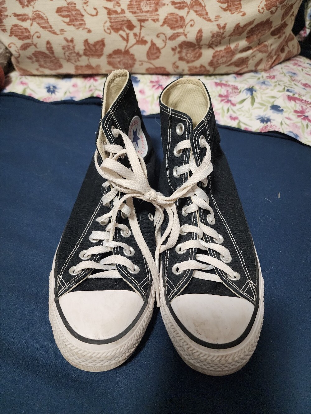 Converse Black High-Top Canvas Sneakers with White Accents